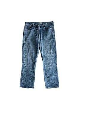 Agolde HIGH RISE STOVEPIPE Straight-Leg Jeans in Medium Blue Size 32”